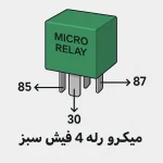 میکرو رله 4 فیش سبز