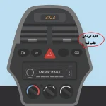 کلید گرمکن عقب تیبا